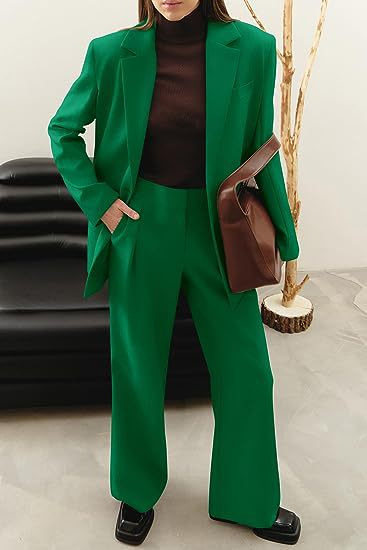 Professional Pant Suit For Women Elegant Office Trouser Set_voghion.com