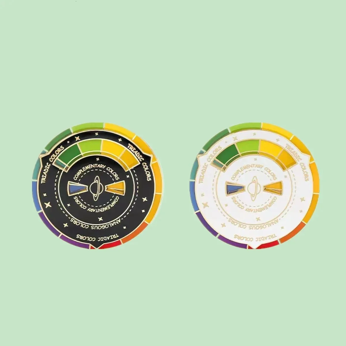 Custom Coloured Rotating Compass Enamel Pins Formal Nightcap Brooches Backpack Hat Lapel Badge Jewelry Gift for Friend_voghion.com