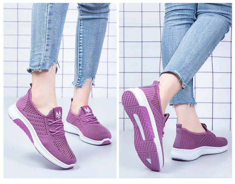 Flat Casual Fashion Breathable Mesh Vulcanized Shoes Women Sneakers Summer Ladies Boat Shoe atos Para Mujer_voghion.com