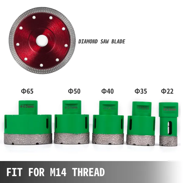 Jeu de scies cloches diamantées m14 pour granit et pierre_voghion.com