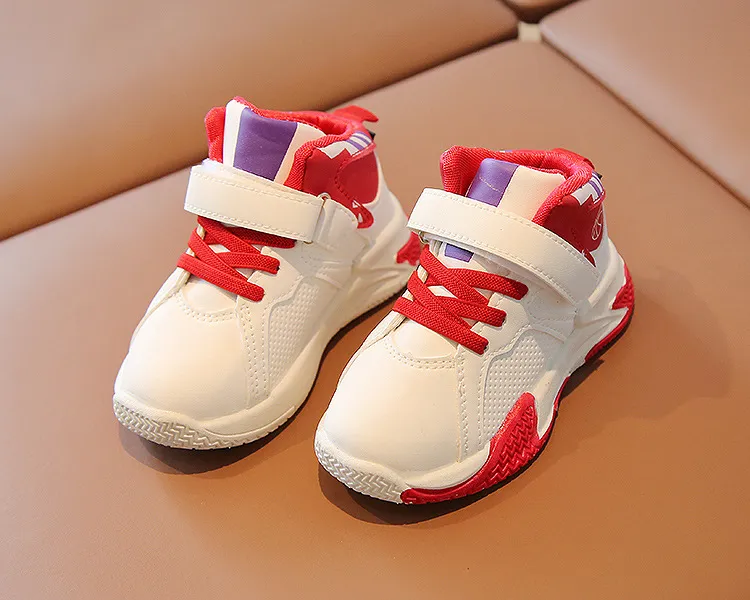 Kids Fashion High-top Sneakers For Boys Girls Sport Running Lightweight Children Casual Toddler Walking Shoes Sizes 21 -_voghion.com