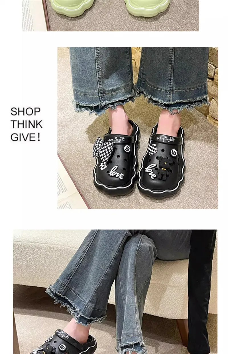 Comfortable Thick Sole Women's Hole Running Sandals For Summer_voghion.com