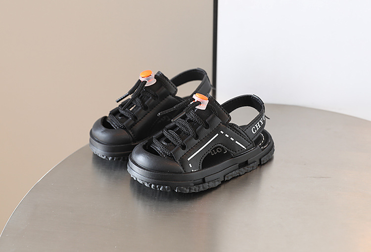 Children's Baotou Half Sandals 2022 Summer Anti Kick Boys Beach Women's Korean Soft Sole Walking Shoes_voghion.com