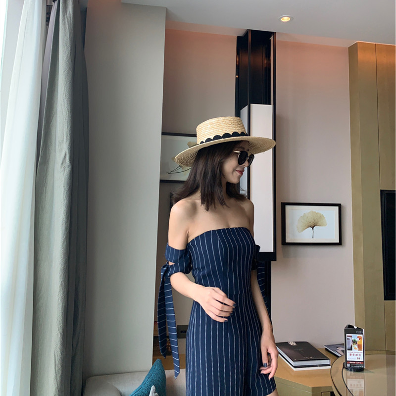Blogger photo taking concave shaped shading straw summer trendy lace hook flower beach sun protection hat, new model_voghion.com