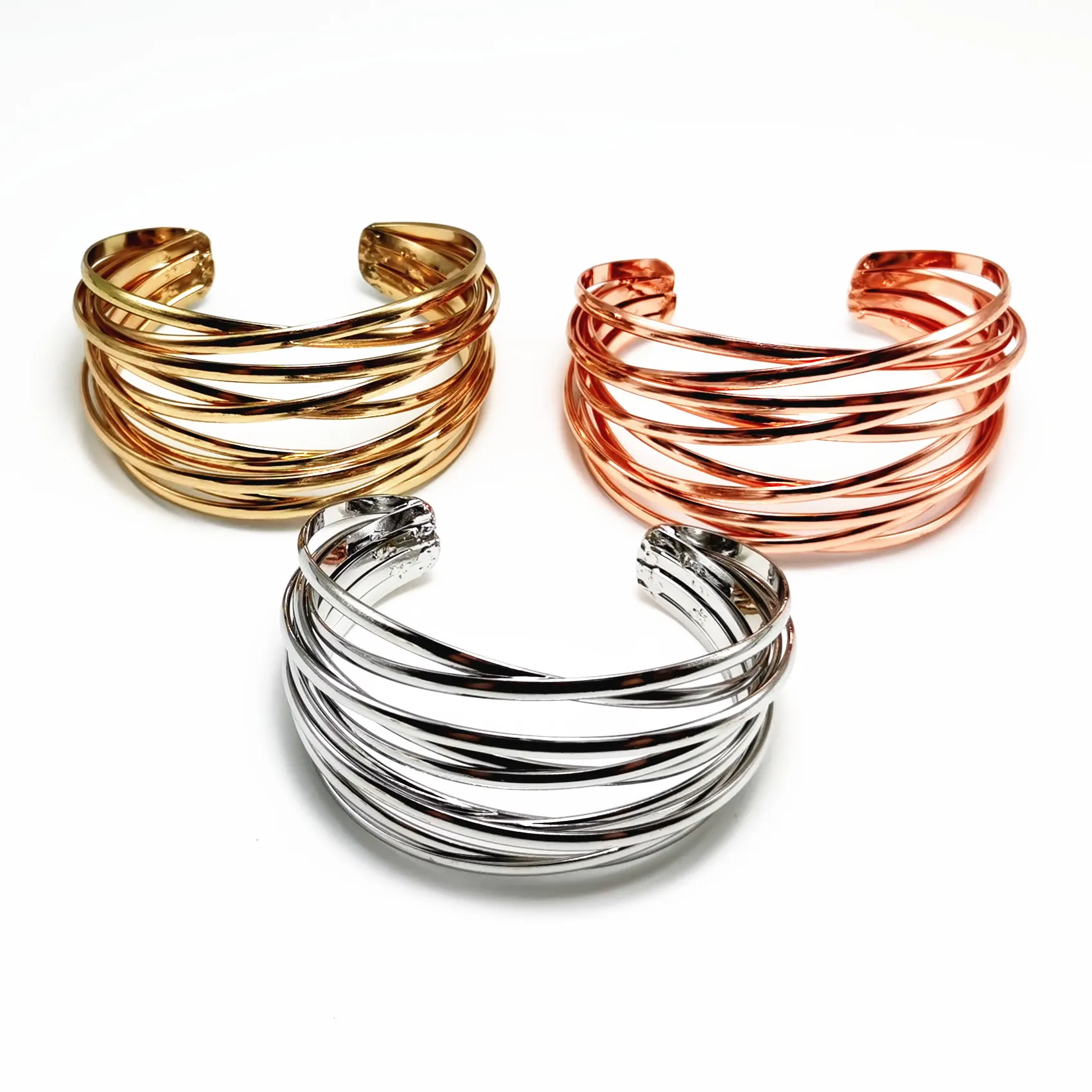 Armreif Mode Legierung Runde Kette Charme Für Frauen Weibliche Gold & Silber Farbe Armbänder Schmuck_voghion.com