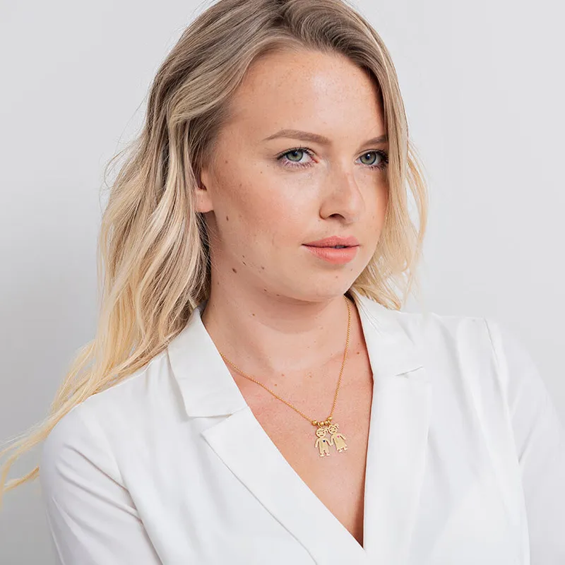 Chains Engraved Letter Name Doll Pendant Necklace Cute Couple For Men Women Couples_voghion.com