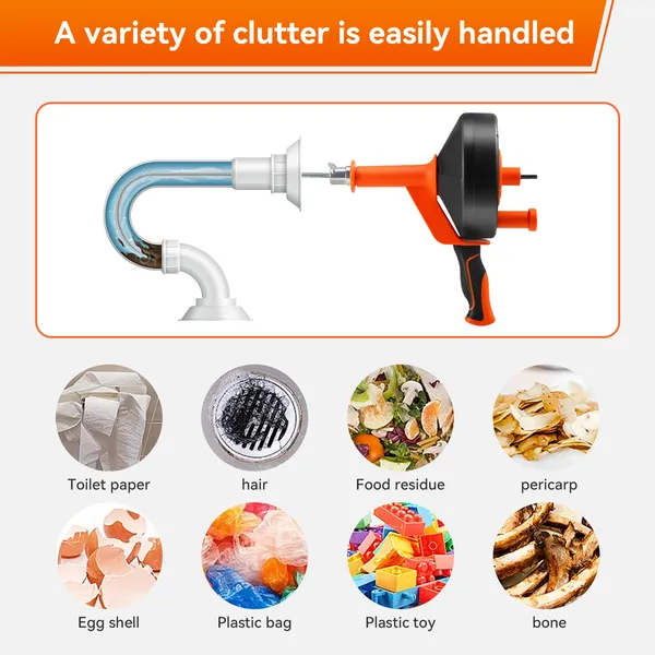 Robuster Abflussreiniger Für Spüle Und Toilette Mit Elektroantrieb_voghion.com