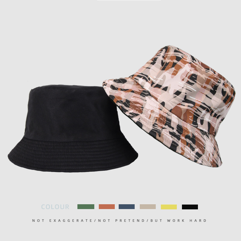 Emmerhoed zomer nieuwe dubbelzijdige college stijl gestreepte print heren en dames veelzijdige zonnebrandcrème brede rand emmerhoed_voghion.com