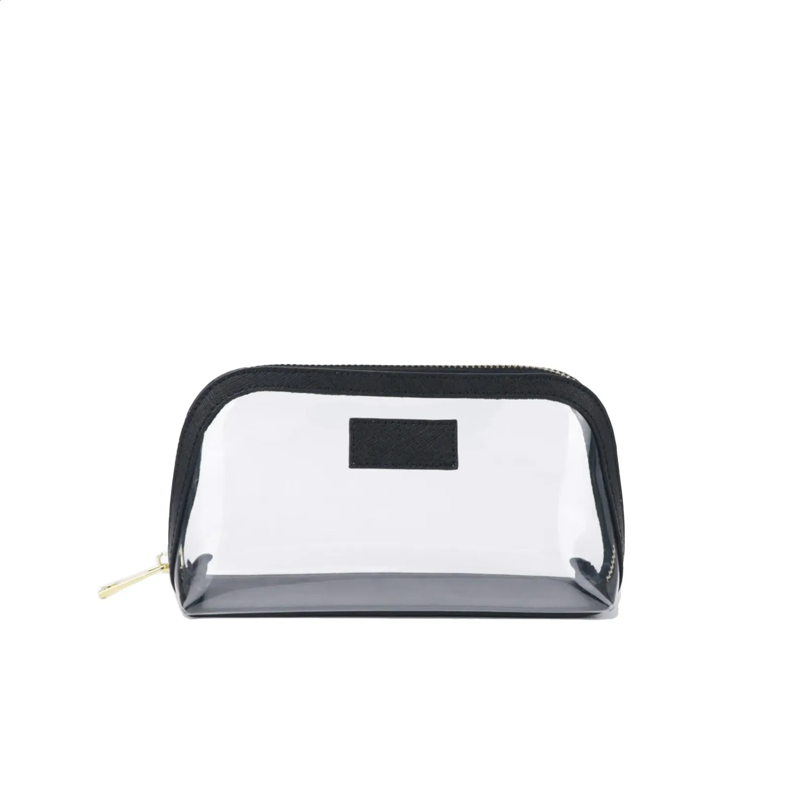 Set da viaggio in vera pelle personalizzato, porta pennelli da trucco impermeabile, borsa cosmetica portatile in PVC trasparente TPU 240805_voghion.com
