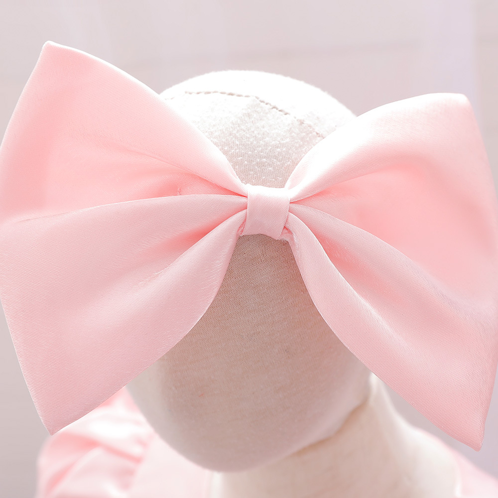 Mère et enfants filles européennes et américaines s'habillent robe de princesse robe à manches bouffantes pour bébé robe de baptême pour bébé d'un an_voghion.com