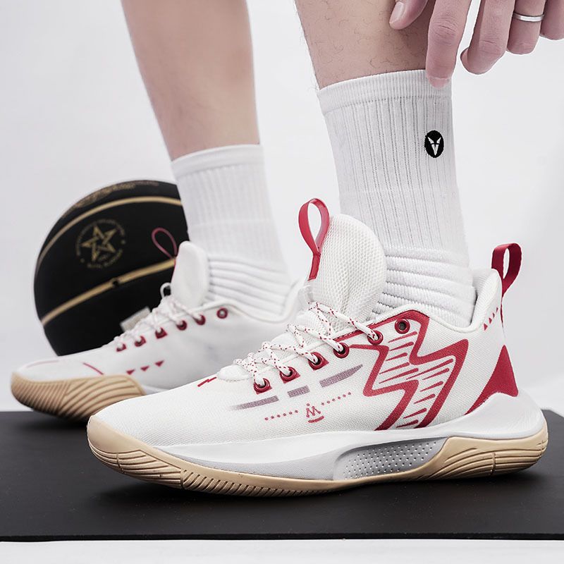 Hohe qualität gummi laufsohle professionelle basketball schuhe gelb braun casual turnschuhe dämpfung_voghion.com