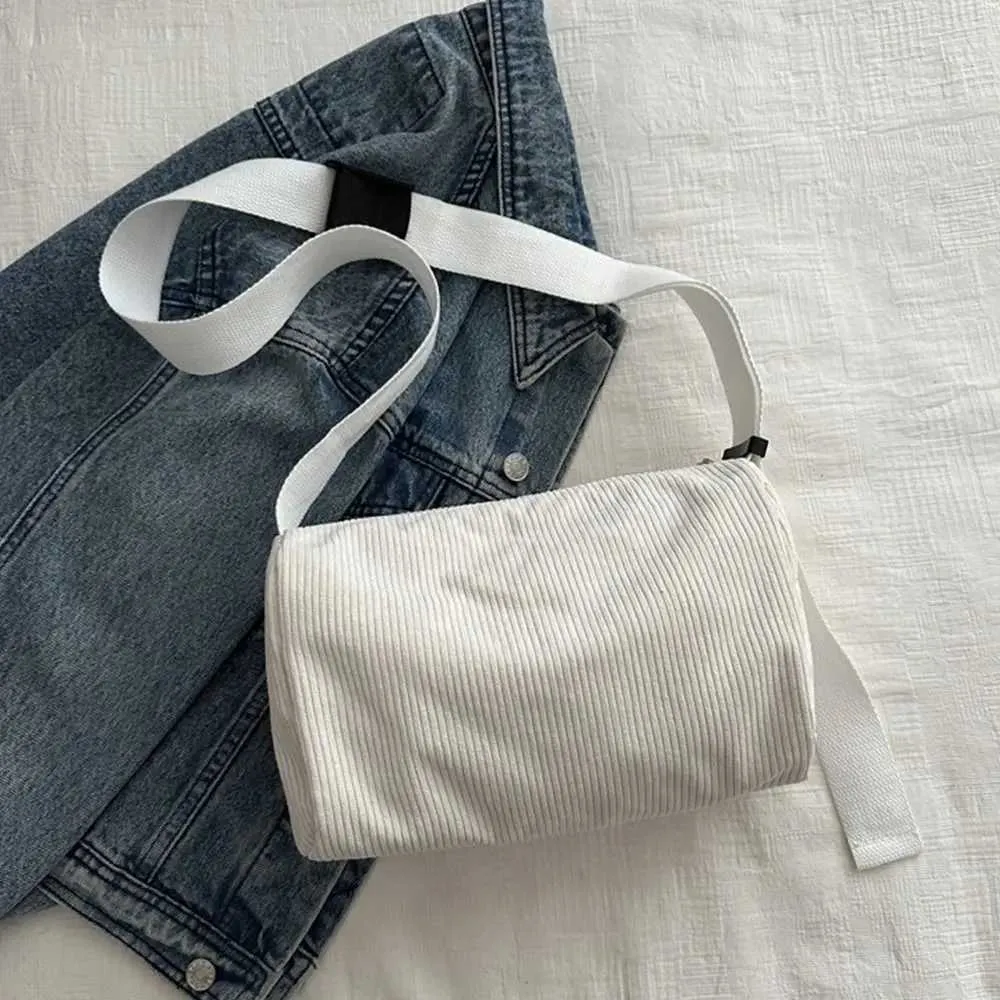 Genți de mână pentru femei, genți de umăr din catifea reiată, culoare solidă, tip messenger, tip crossbody, genți de mână pentru machiaj și ruj, C241216_voghion.com