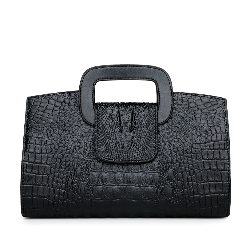 Women's bags 2023 new crocodile pattern clutch bag cross-shoulder handbag cross-border bag
