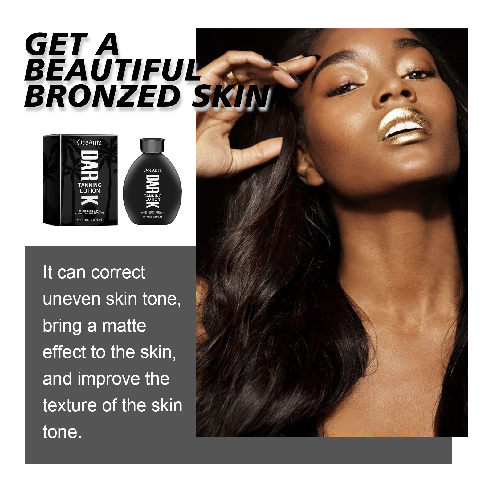 OceanAura helps black bronze lotion to maintain moisture and improve the matt texture of uneven suntanned skin_voghion.com