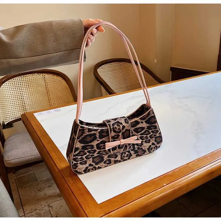 Vintage Leopard Print Shoulder Bag For Women Soft Pu Leather Handbag_voghion.com