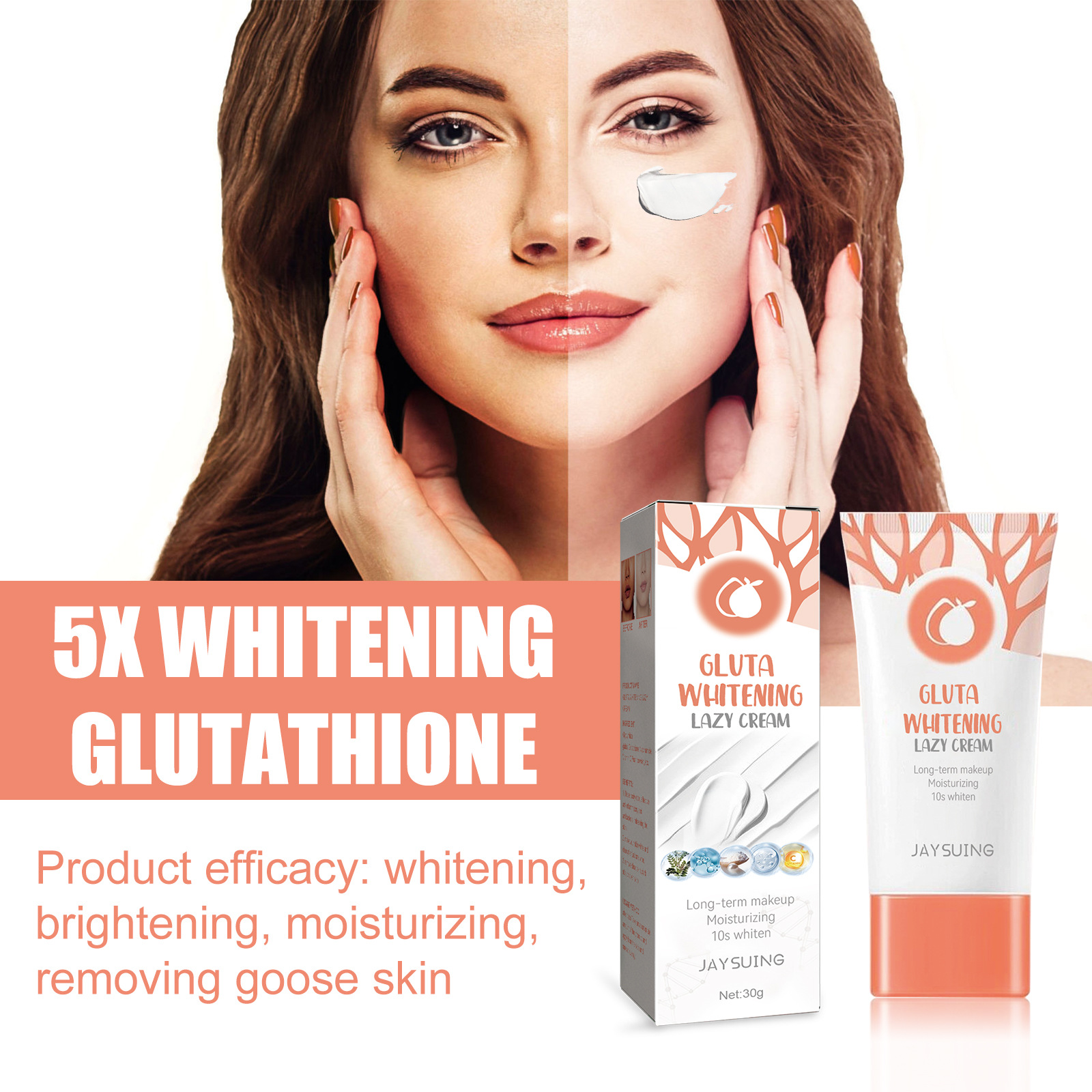 Jayswing Whitening Firms hidratează pielea feței Cremă de față cu efect de albire, hidratare, rejuvenare, lifting și reparare_voghion.com