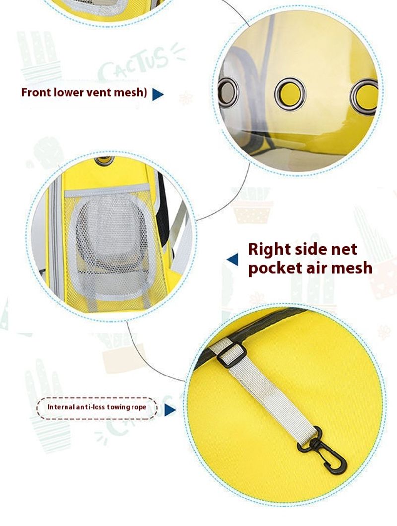 Katzentasche, Outdoor-Tasche, tragbarer Haustier-Rucksack, tragbare transparente Weltrauabinen-Haustiertasche für den_voghion.com