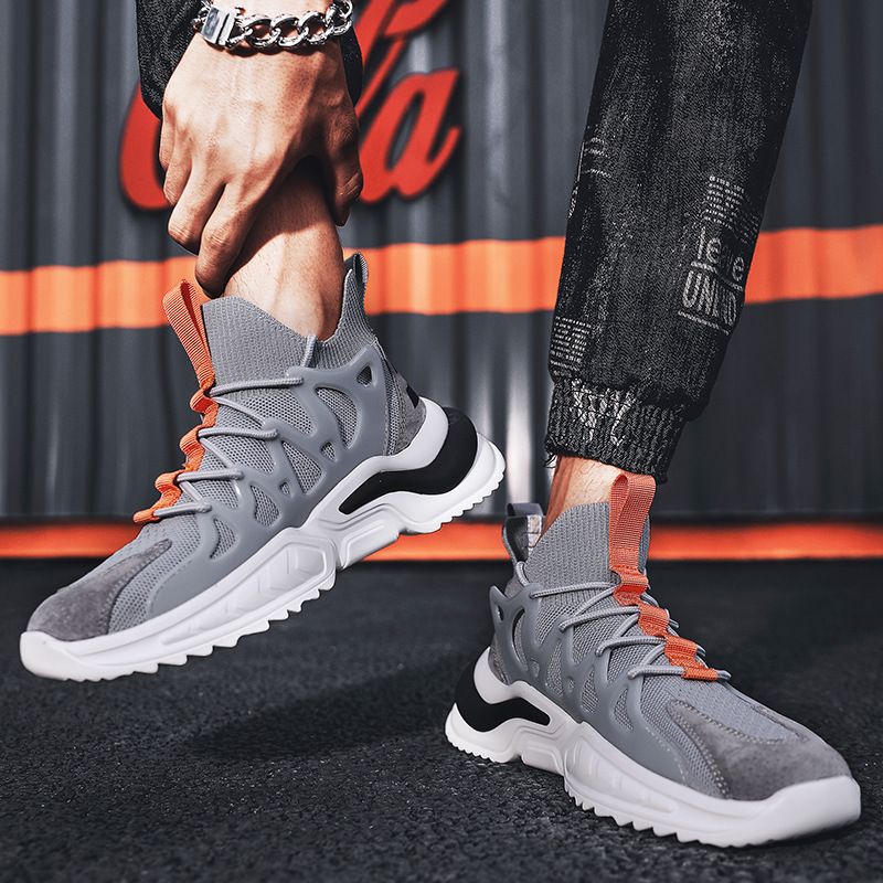 Men's new breathable sports for spring autumn seasons, fashionable and trendy casual shoes, running lace up flat shoes_voghion.com