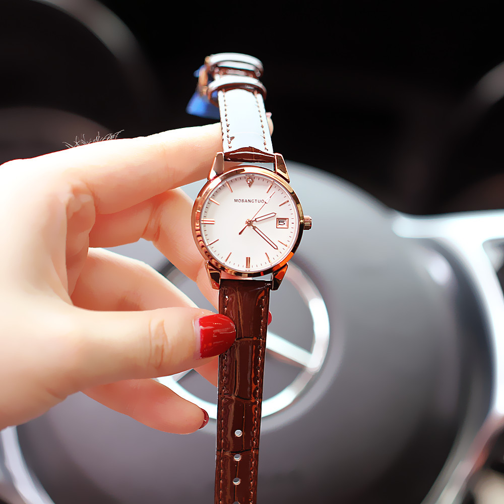 New Fashionable Trendy Women's with Calendar and Running Second Design Quartz Pointer Glow Watch_voghion.com