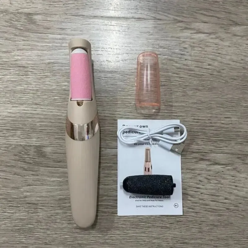Pink Electric Foot Grinder - Hard Skin Removal, Rechargeable_voghion.com