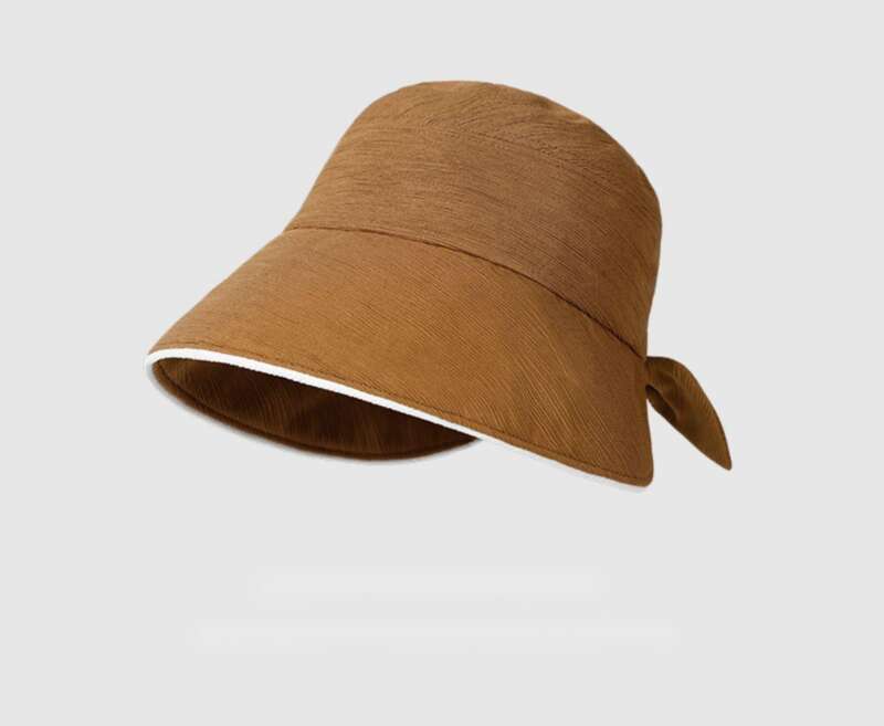 2023 Summer New High End Facial Small Basin Sunscreen Big Headcircumference Bow Fisherman's Hat Women_viptrois.com