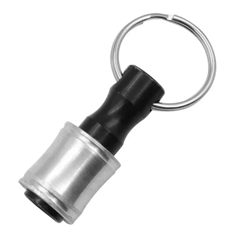 1/4inch Hex Shank Aluminum Alloy Screwdriver Bits Holder Extension Bar Drill Screw Adapter Quick Release Keychain Easy_voghion.com