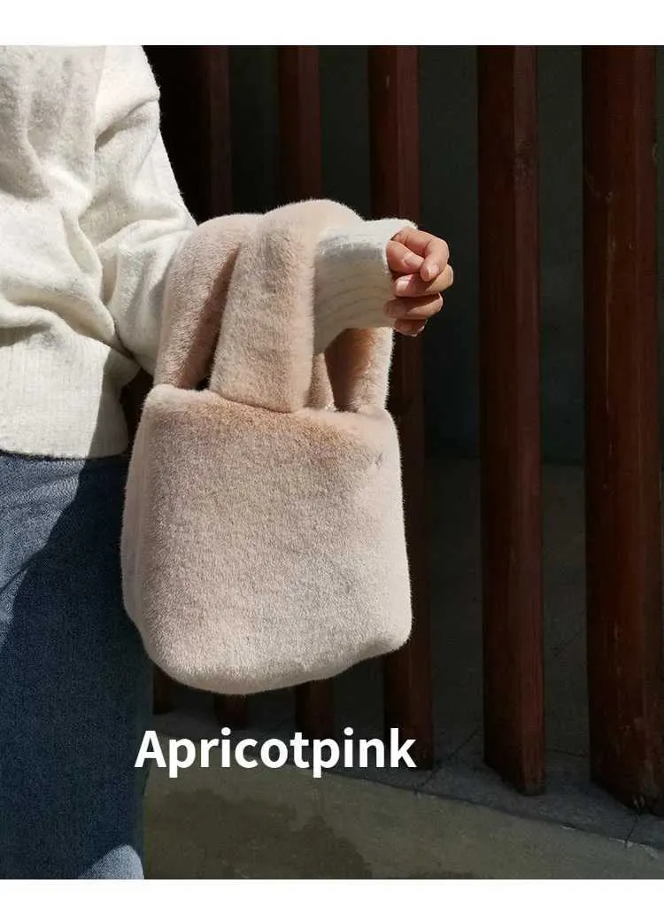 Fi Winter Bucket Artificial Fur Small Casual Shoulder Bag Design Womens Club Wallet Handbag Y241025_voghion.com