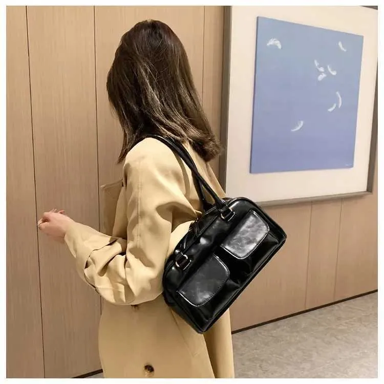 Dames satchel handtas van lakleer designer schoudertas rood_voghion.com