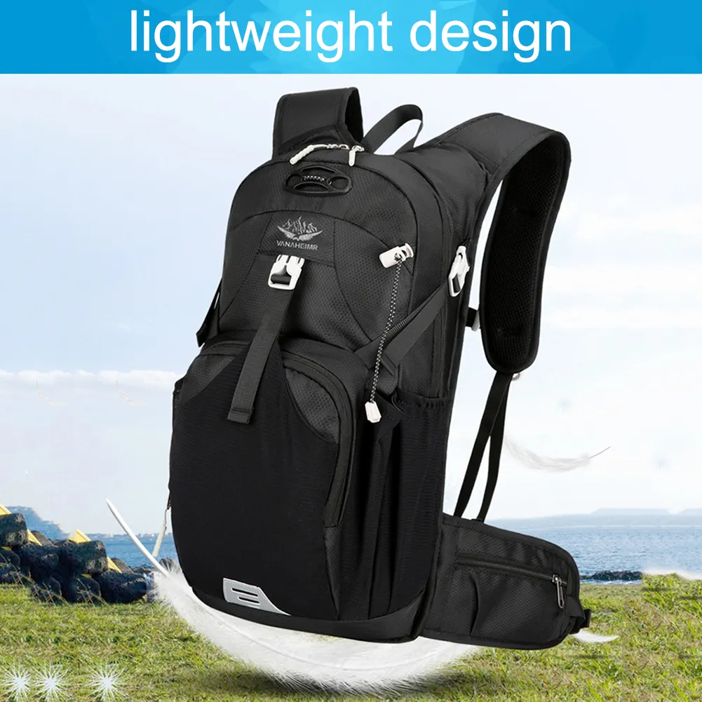 Camping Waterproof Breathable Travel Backpack Wear-resistant Layered Storage With Eflective Stripe For Exercise Fiess_voghion.com