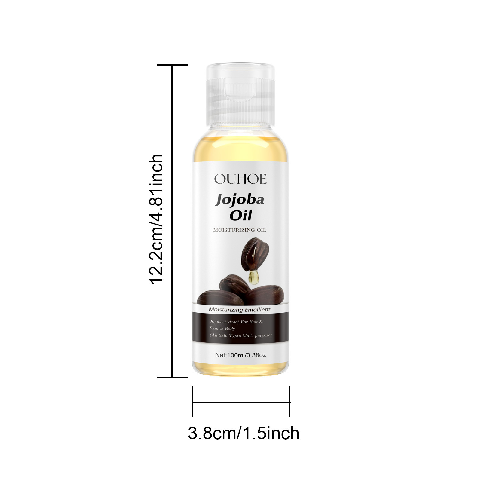 L'olio di jojoba OUHOE rassoda, idrata il viso, illumina il corpo, rendendo la pelle morbida, forte e resistente alla cura dei capelli_voghion.com