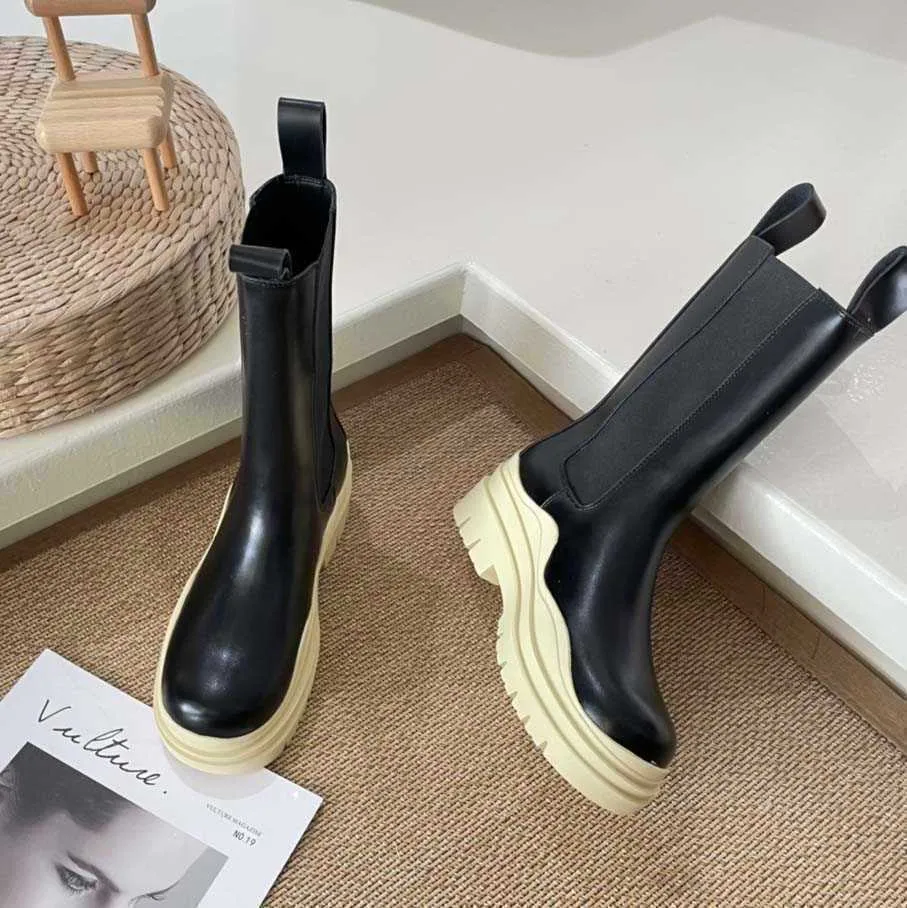 Stivali da pioggia da donna, alla moda, antiscivolo, con plateau, in vera pelle, con cristalli, da esterno, alla caviglia, invernali, autunnali_voghion.com