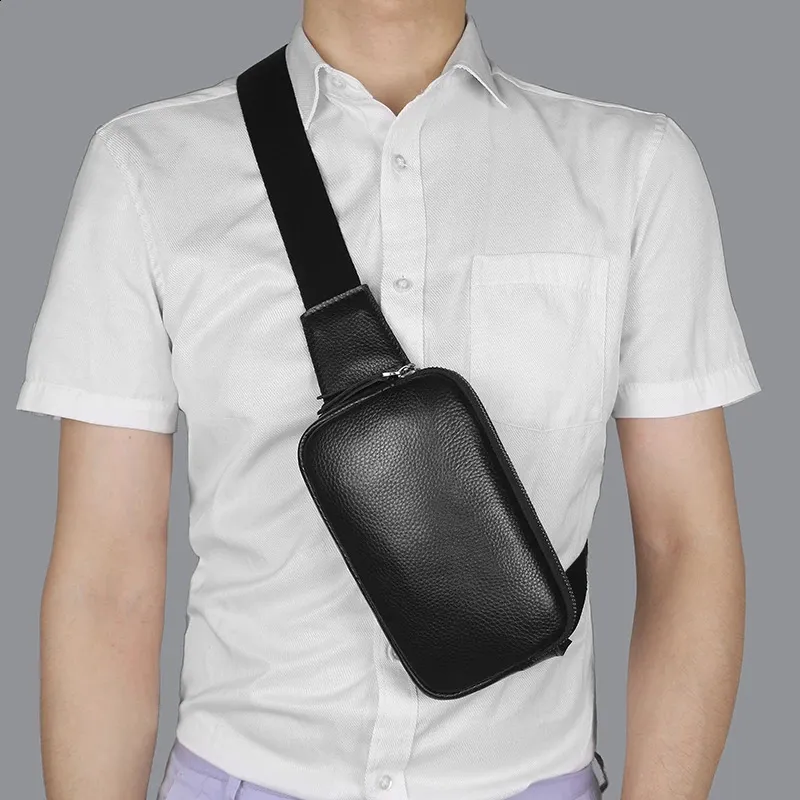 Gürteltasche aus Leder für Herren und Damen, für Reisen im Freien, Sport, Laufen, Gehen, Wandern, schmale Handy-Geldbörse, Hüfttasche_voghion.com