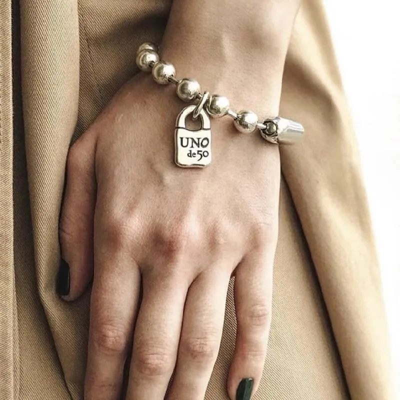 Braccialetto in metallo esagerato con ciondolo a forma di lucchetto in oro, accessori per gioielli di tendenza alla moda per le donne_voghion.com