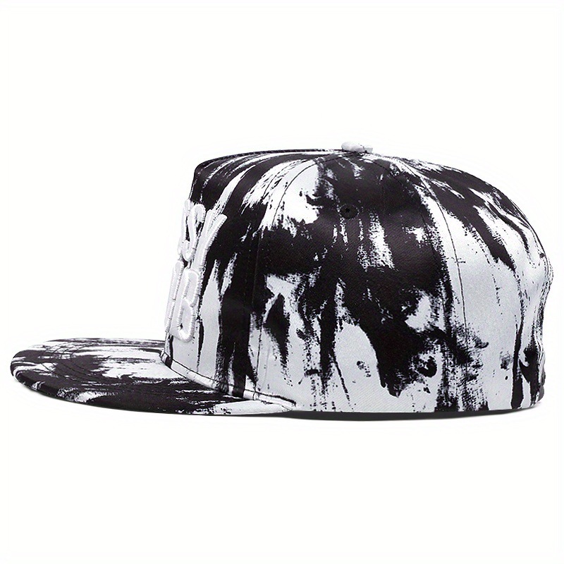 Herre- og damehatte med flad skygge og street camouflage-broderi, hiphop-hatte med andetunge_voghion.com