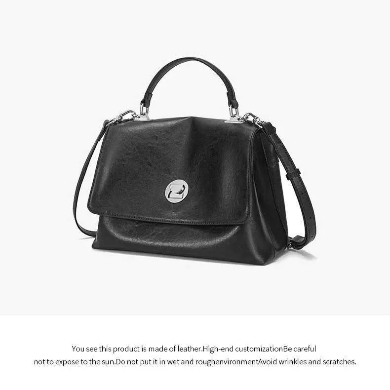 Hifashion Retro Vera Pelle Grandi Borse a Tracolla per Donna 2025 Tendenza Designer Satchel Tote Crossbody Ufficio Signore_voghion.com