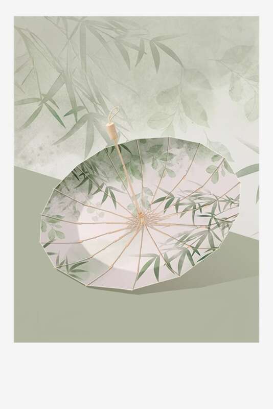 16 Bone Colored Rubber Dual-purpose Sunshade For Both Rain Light, Foldable High-end Feeling, Protection And UV_voghion.com