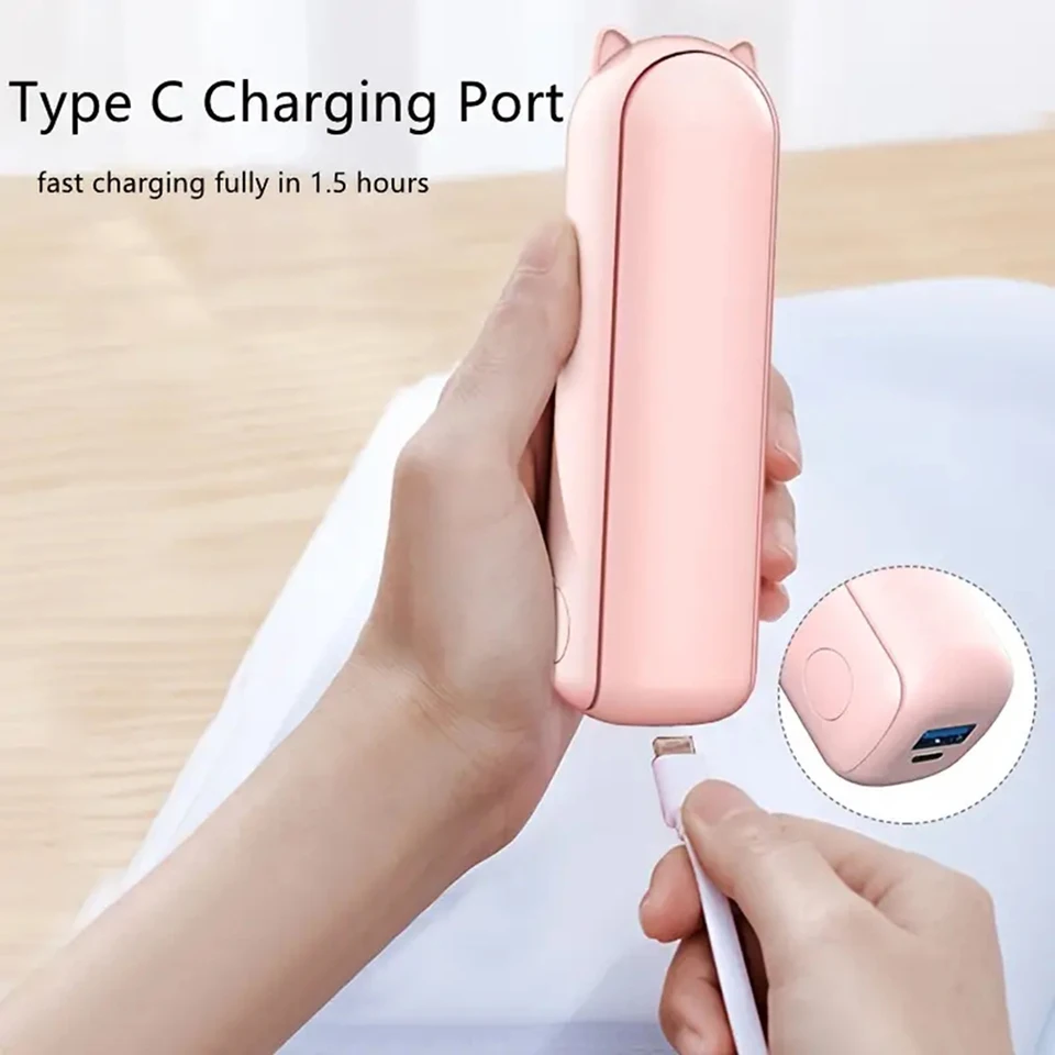 Handheld Mini Fan Portable Rechargeable Personal Fan With Turbo Wind_voghion.com