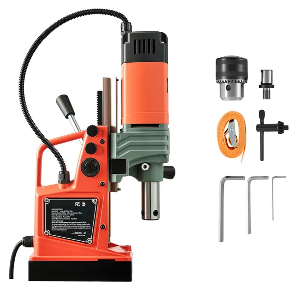 Magnetic Drill Press With Weldon Shank And Adjustable Speed_voghion.com