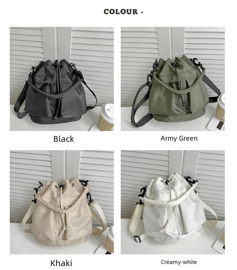 Lässige Schwimmtasche Große Kapazität Nylon Unterarm-Eimertasche Hochwertige tragbare Turntasche mit Kordelzug_voghion.com