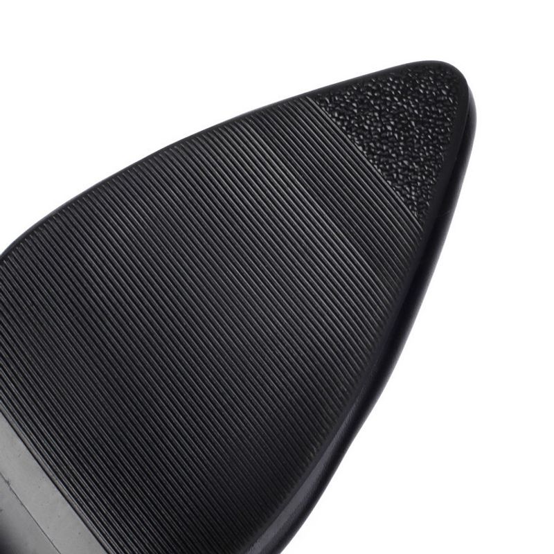 Mote kvinners bukser spisse hæler pluss størrelse slip-on high leg motestøvler_voghion.com