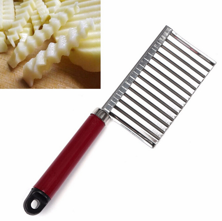 Couteau à vagues français en acier inoxydable, ustensile de cuisine, coupe-bande, couteau de cuisine, coupe-légumes multifonctionnel créatif