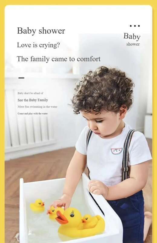 Anatre colorate e carine: giocattoli gialli per bambini, pizzica, chiama piccole anatre, fai il bagno, gioca con i bambini in acqua, nuota, anatra_voghion.com
