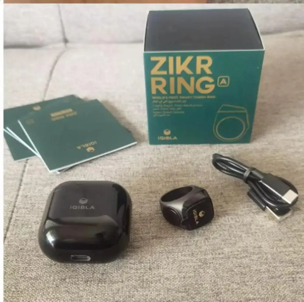 RYRA Iqibla APP Smart Digital Ring WIFI5.1 Metal OLED Ecran Android IOS1. Memento de vibrații pentru contorizarea timpului_voghion.com