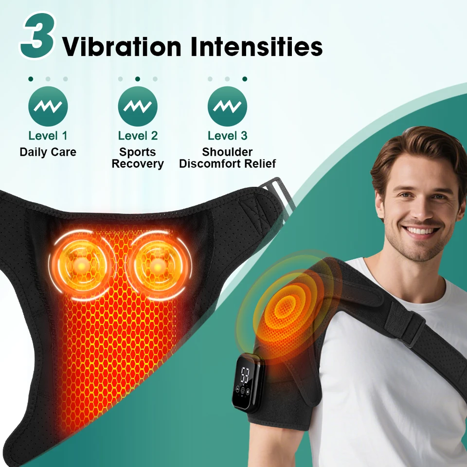 Cordless Shoulder Massage Belt With 3 Vibration Modes For Relief_voghion.com