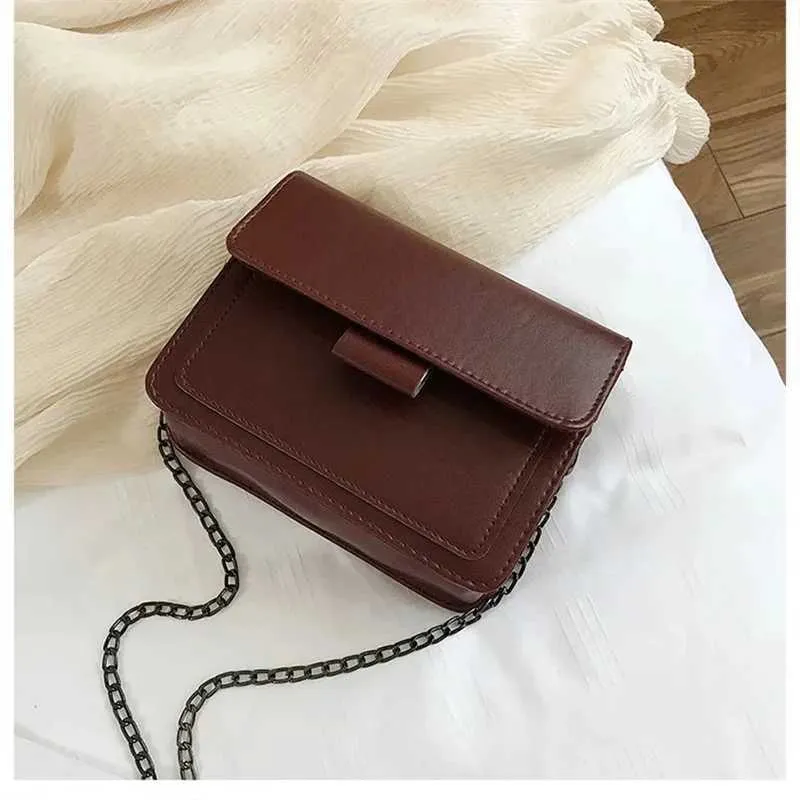Borsa a tracolla da donna, nuova, piccola, quadrata, alla moda, casual, semplice, con tracolla larga, retrò, monospalla, messaggero Ba241216_voghion.com