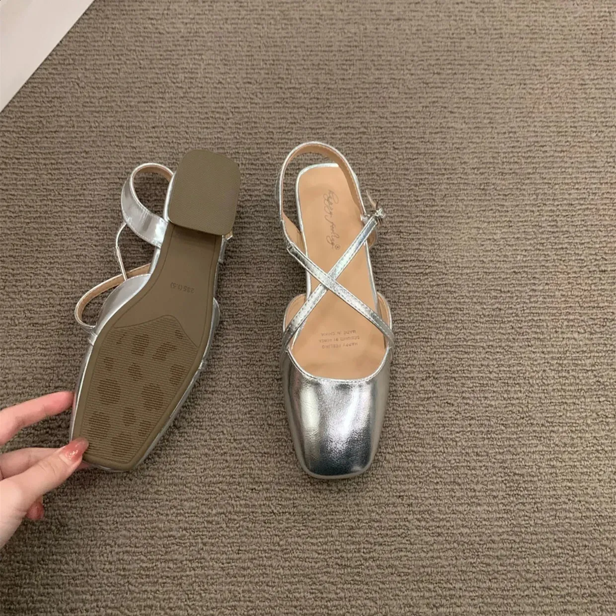 Mary Jane scarpe da ballo comode e casual con punta tonda e bordo scorrevole da donna, morbide e morbide, 240904_voghion.com