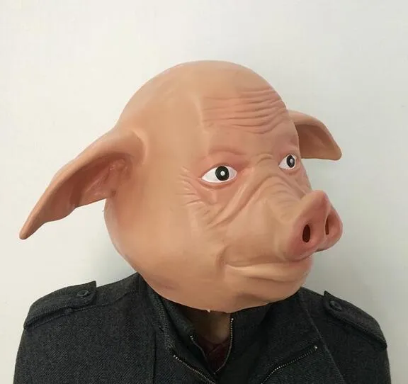 Masque d'horreur cochon Halloween masque facial complet en latex accessoire de déguisement livraison gratuite WL1271_voghion.com