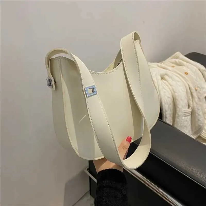 Lässige Damen Umhängetasche Aus Kunstleder In Halbmondform_voghion.com