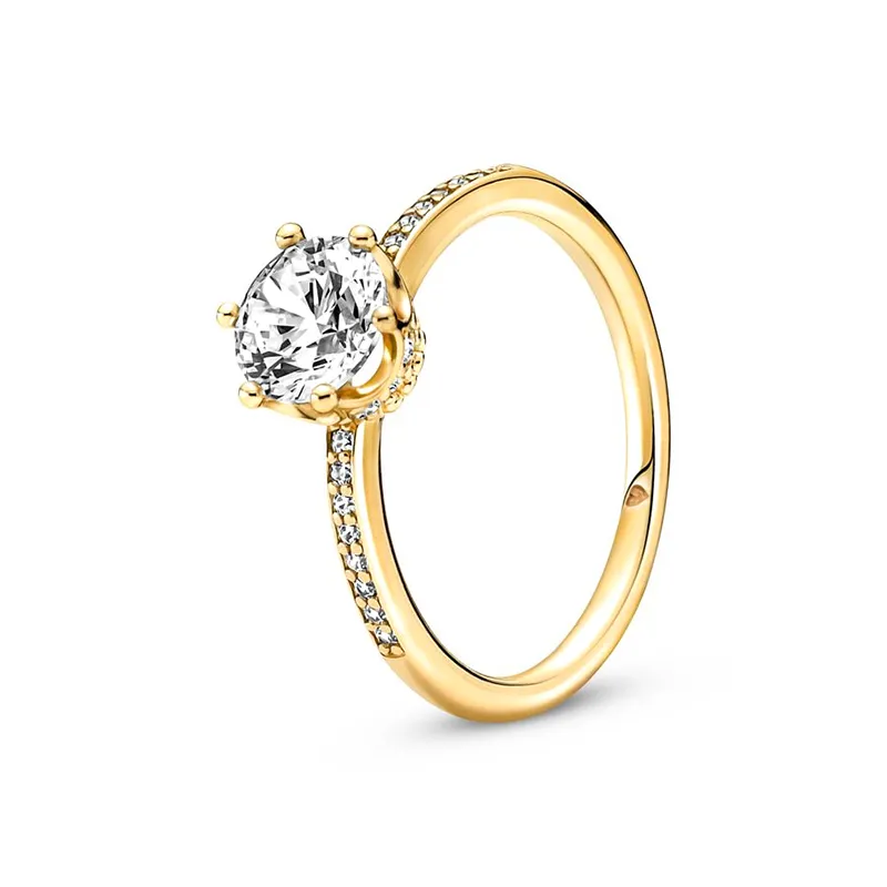 Klassieke vergulde ring voor dames van 925 sterling zilver_voghion.com