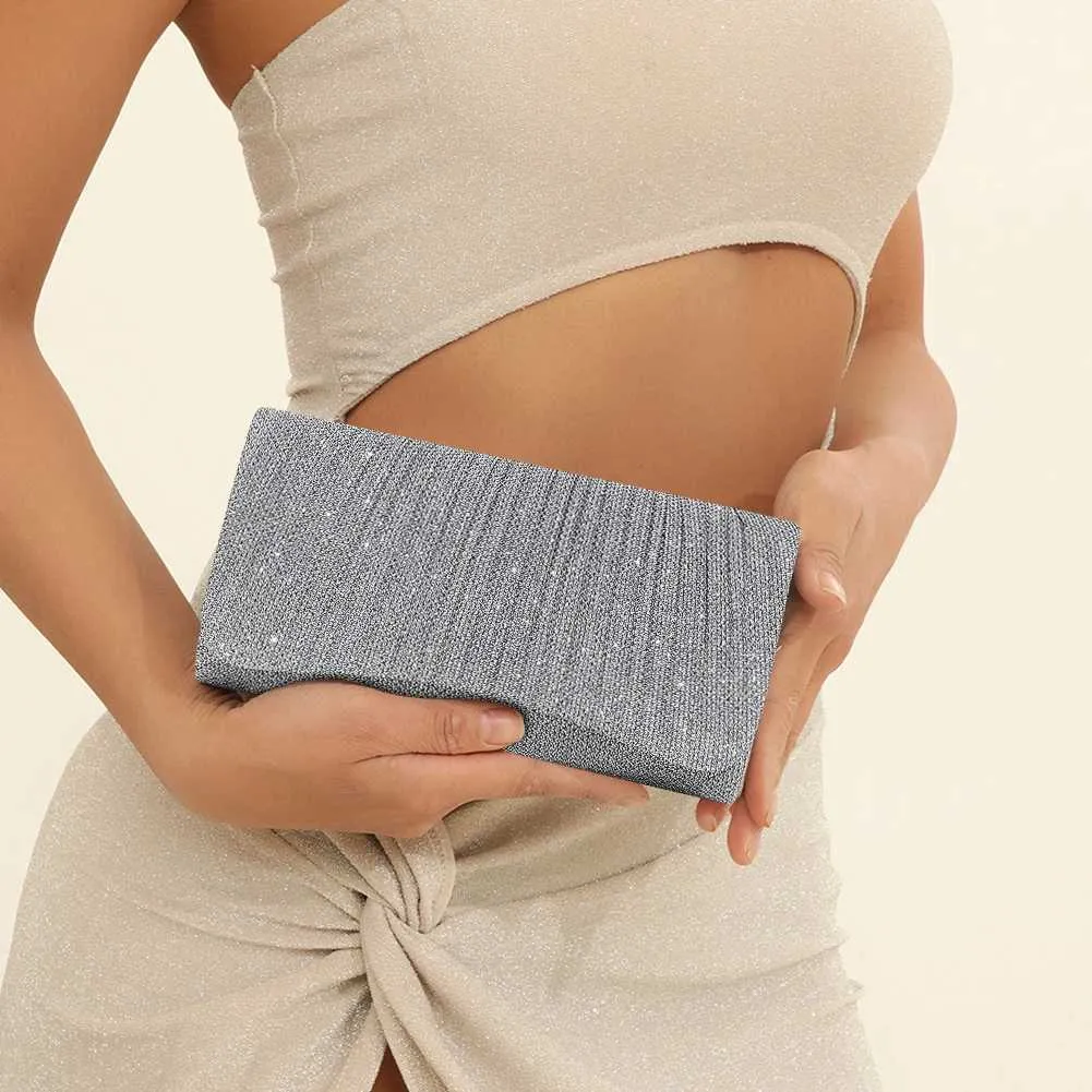Sac à main Sparkg Clutch Sparkg épaule pendentif de mariage date sac de nuit entièrement assorti pour femmes Y241019_voghion.com